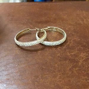 Christal big hoop earrings